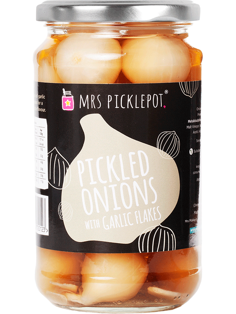 Mrs Picklepot Pickled Onions with Garlic