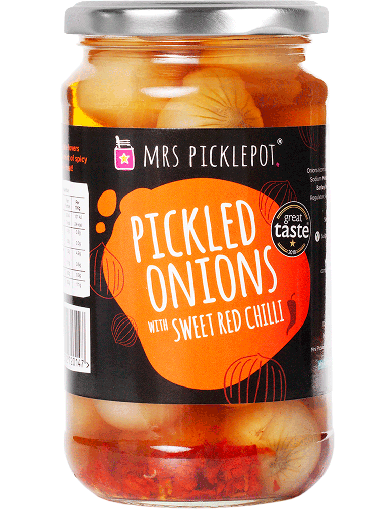 Mrs Picklepot Pickled Onions with Sweet Chilli